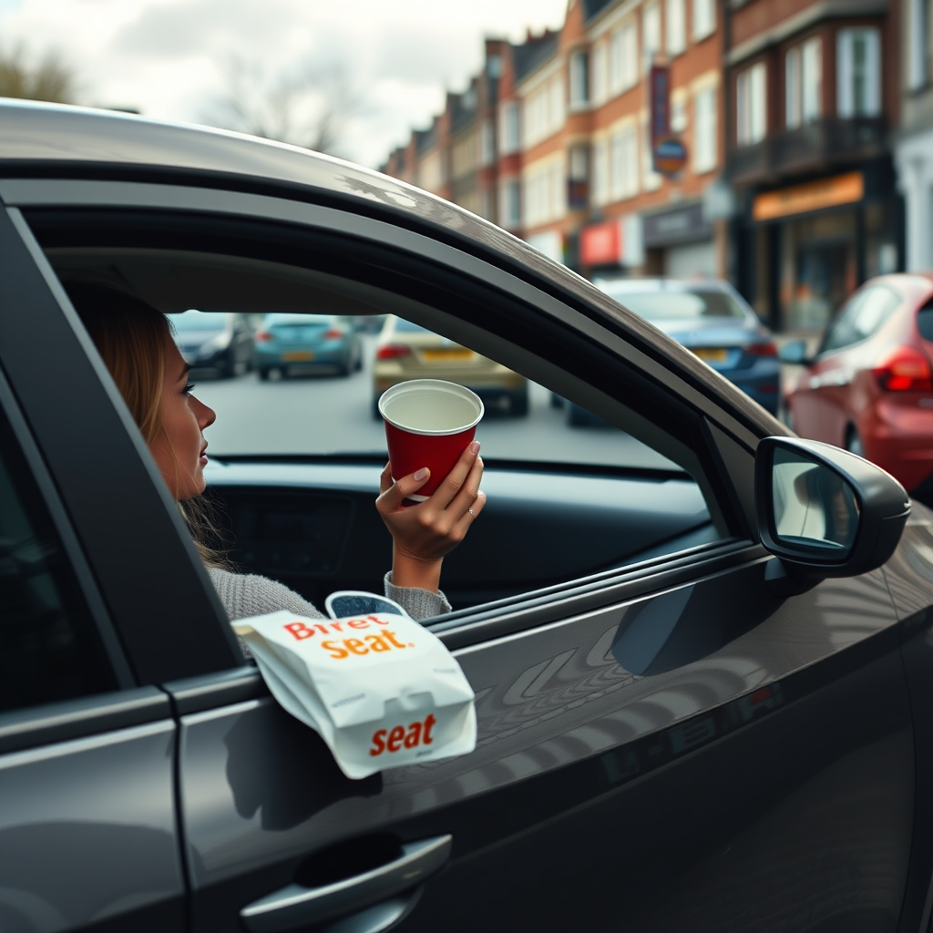 Motorist filmed throwing fast food litter from vehicle in Coventry